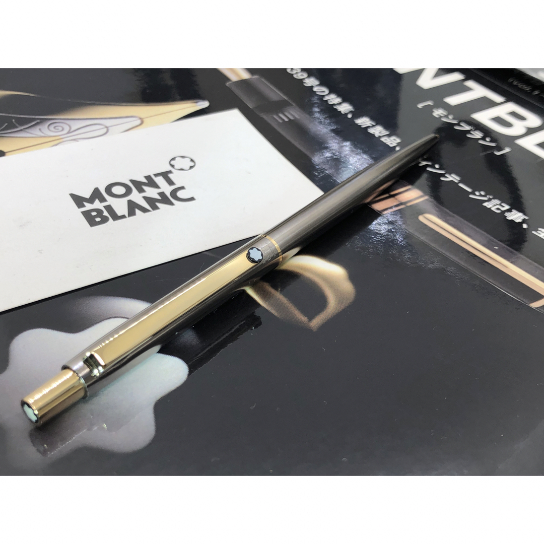 MONTBLANC(モンブラン)の価値あるレア銘品総チタニウム張り★Sライン・チタン＆ゴールドプレート★モンブラン インテリア/住まい/日用品の文房具(ペン/マーカー)の商品写真