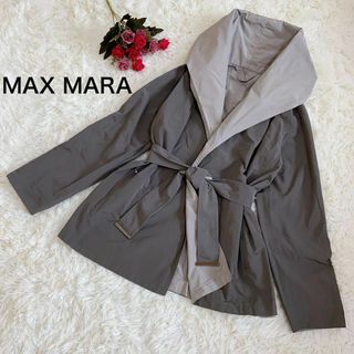 マックスマーラ(Max Mara)の希少☆マックスマーラ レインウェア リバーシブル コート ジャケット 女優襟(ナイロンジャケット)