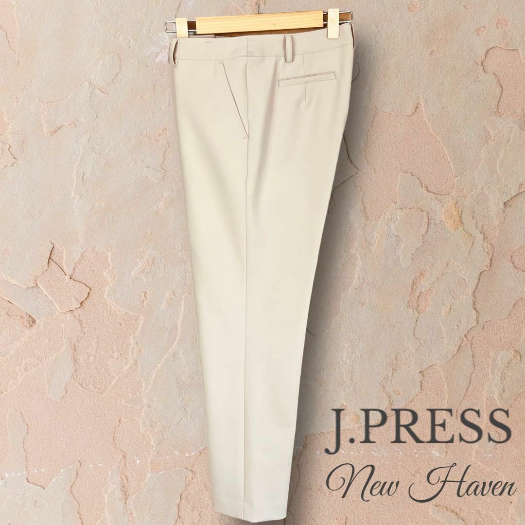 J.PRESS(ジェイプレス)の【ジェイプレス】スラックス パンツ M ベージュ ストレート メンズオンワード メンズのパンツ(スラックス)の商品写真