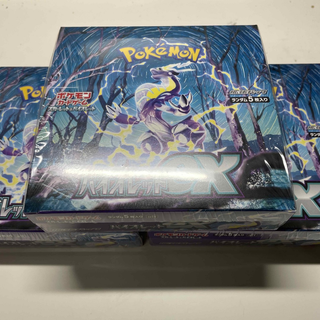 ポケモンカードゲーム バイオレットex 3box シュリンク付き