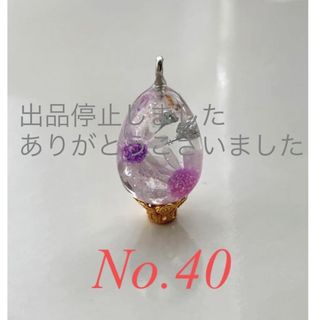 雫 しずく型 ハンドメイド レジン ネックレス スターフラワーミニ(ネックレス)