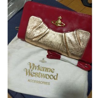 ヴィヴィアンウエストウッド(Vivienne Westwood)のヴィヴィアンウエストウッド　クラッチバッグ　レッド　エナメル(クラッチバッグ)