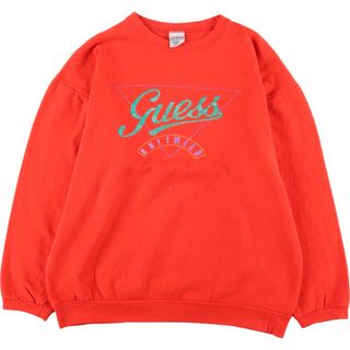 ゲス(GUESS)の古着 90年代 ゲス Guess KNITWEAR ロゴスウェット トレーナー USA製 メンズL ヴィンテージ /eaa361372(スウェット)