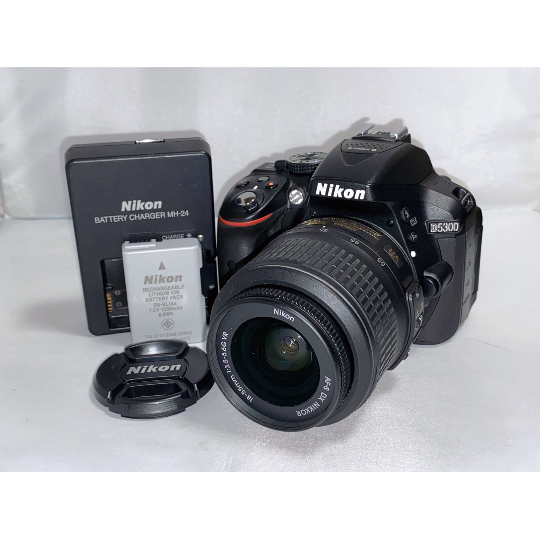Nikon(ニコン)の【大人気!!】Nikon D5300 18-55mm VR レンズキット スマホ/家電/カメラのカメラ(デジタル一眼)の商品写真