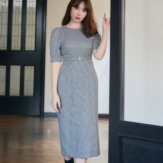 Herlipto Lady Checkered Belted Dress