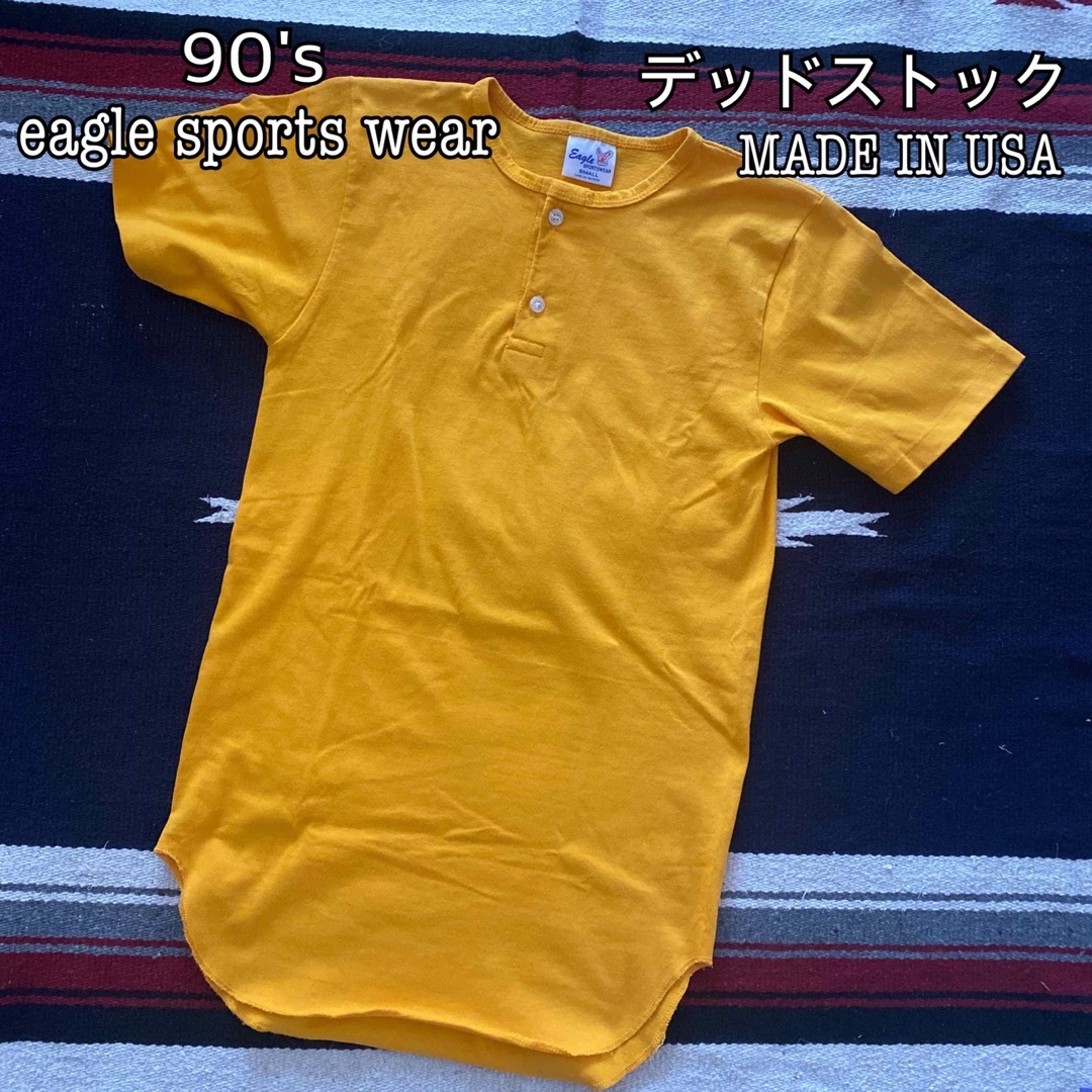 デッドストック‼︎ eagle sports wear ヘンリーネック USA製 メンズのトップス(Tシャツ/カットソー(半袖/袖なし))の商品写真