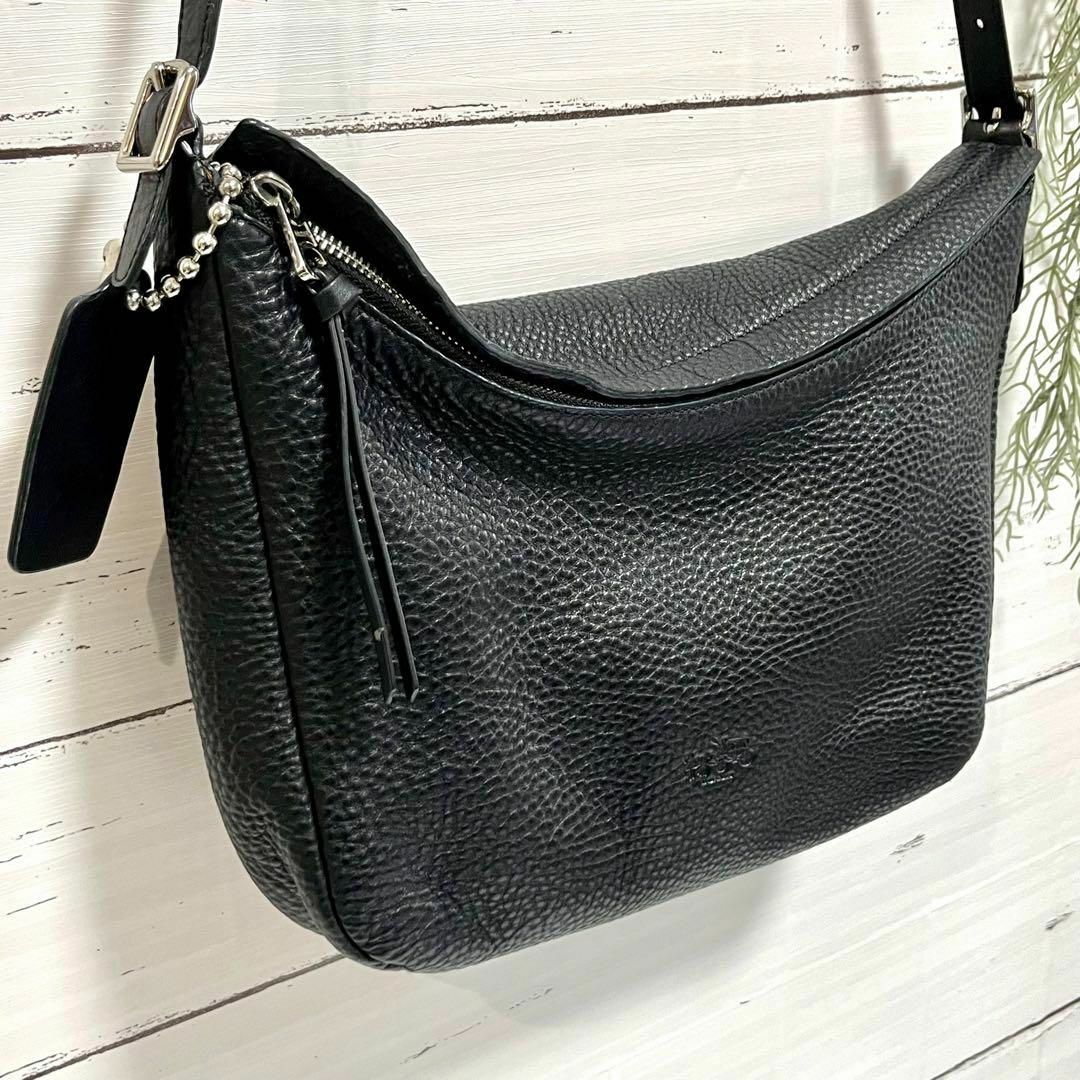 極美品】COACH コーチ ショルダーバッグ レザー ブラック 肩掛け1421