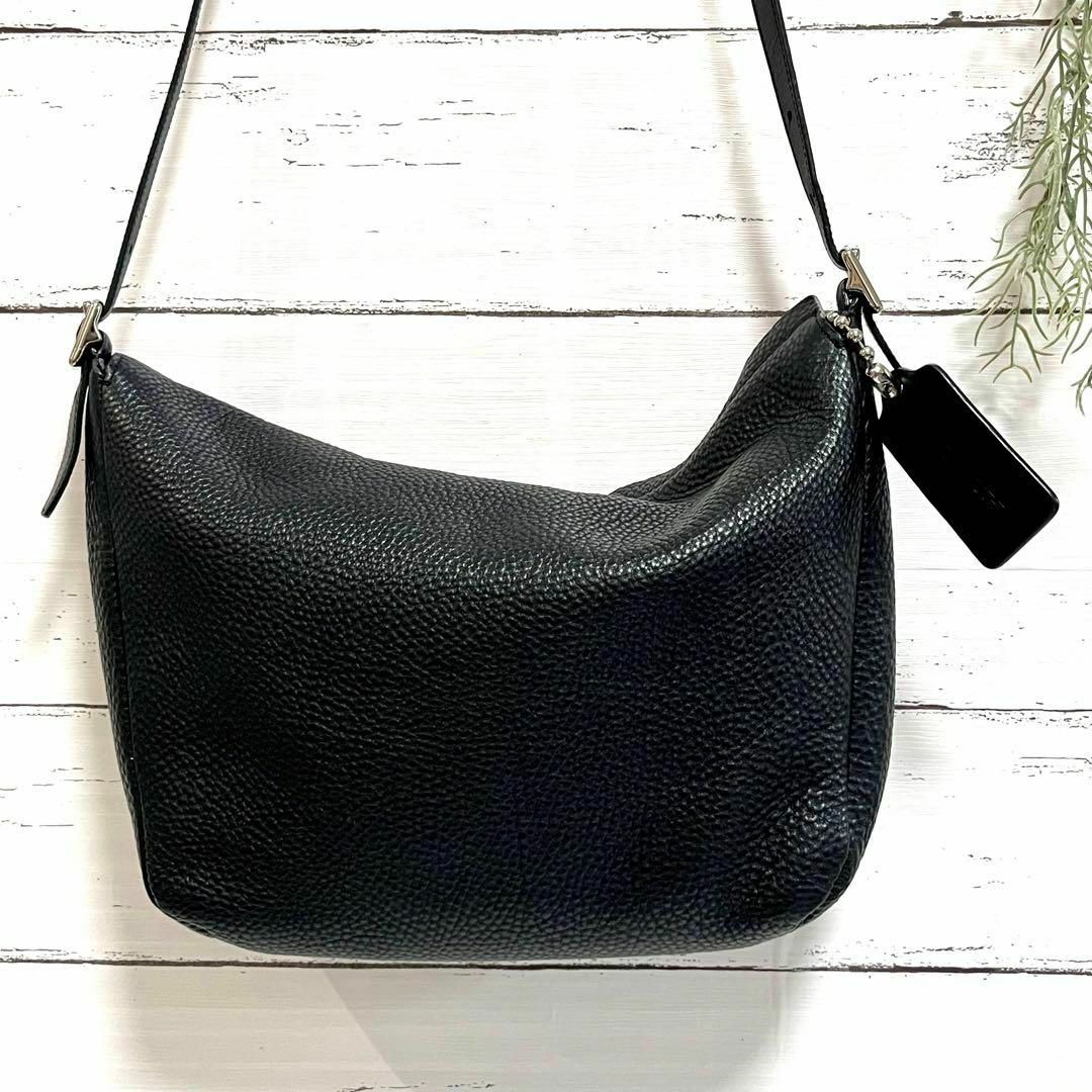 極美品】COACH コーチ ショルダーバッグ レザー ブラック 肩掛け1421