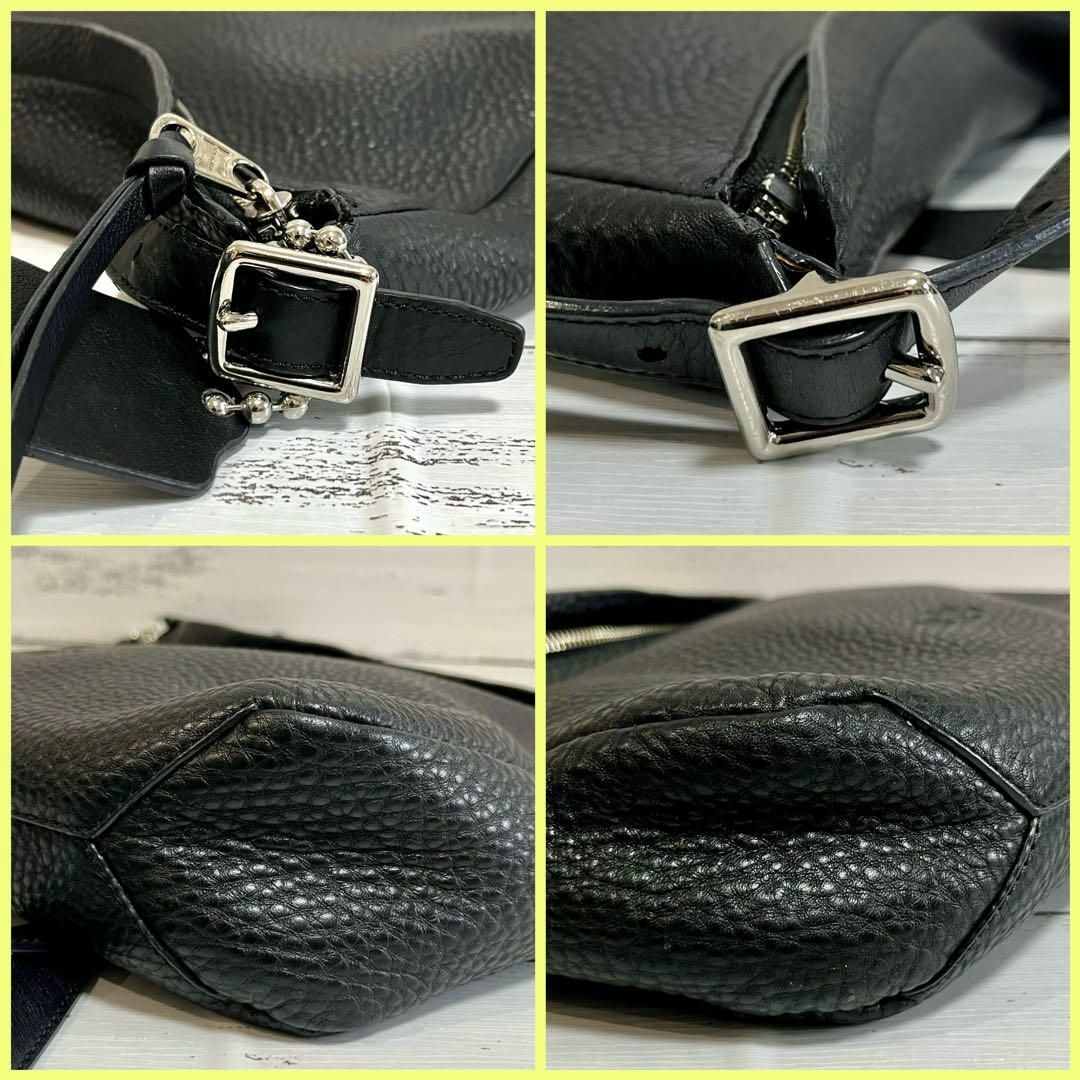 極美品】COACH コーチ ショルダーバッグ レザー ブラック 肩掛け1421