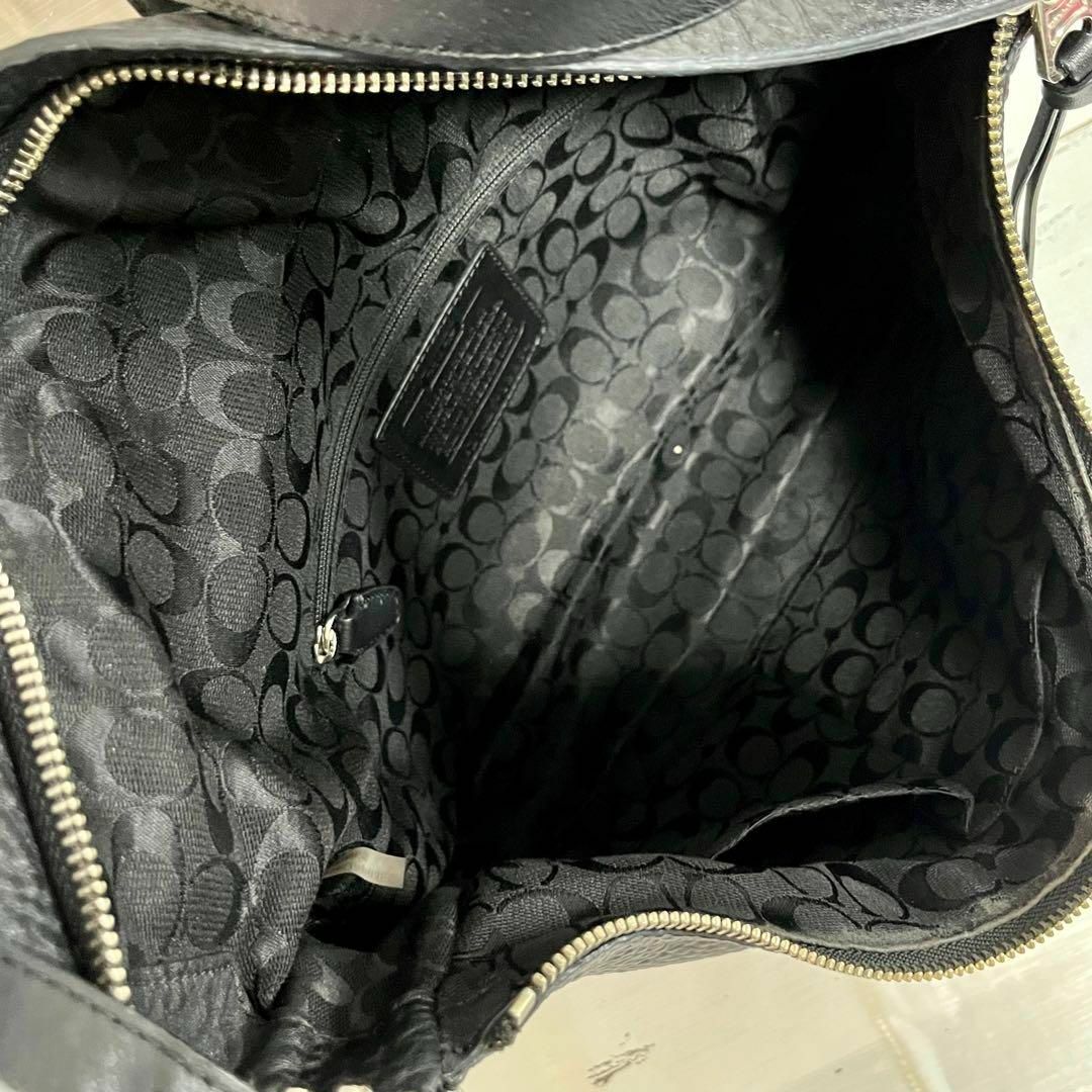 極美品】COACH コーチ ショルダーバッグ レザー ブラック 肩掛け1421