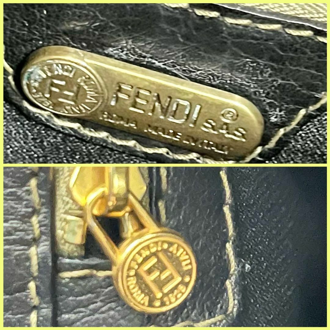 【極美品】FENDI フェンディ ショルダーバッグ リュックサック レザー 黒