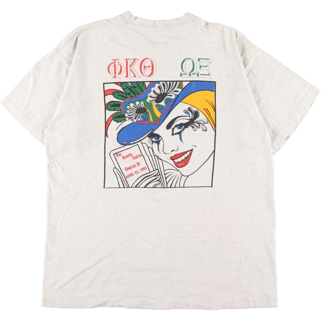90年代 フルーツオブザルーム FRUIT OF THE LOOM バックプリント プリントTシャツ USA製 メンズXL ヴィンテージ /eaa359534