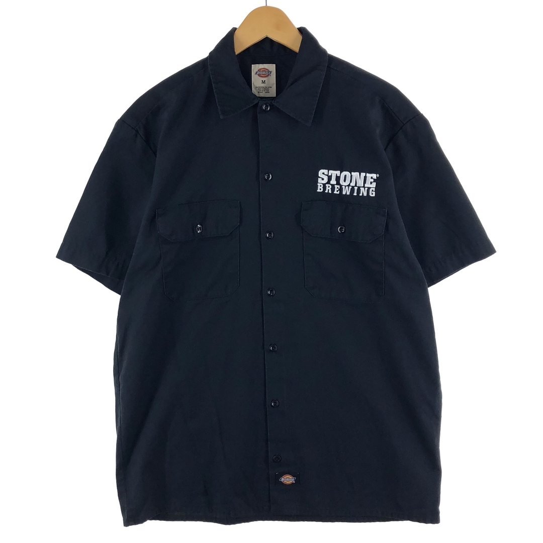 Dickies(ディッキーズ)の古着 ディッキーズ Dickies 両面刺繍 半袖 ワークシャツ メンズL /eaa360540 メンズのトップス(シャツ)の商品写真