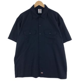 ディッキーズ(Dickies)の古着 ディッキーズ Dickies 半袖 ワークシャツ メンズXL /eaa360541(シャツ)