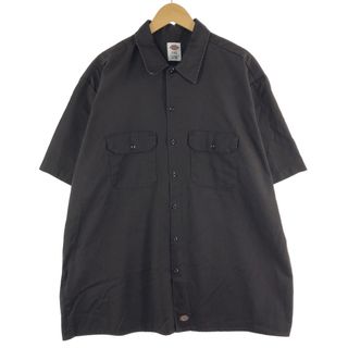 ディッキーズ(Dickies)の古着 ディッキーズ Dickies 半袖 ワークシャツ メンズXXL /eaa360543(シャツ)