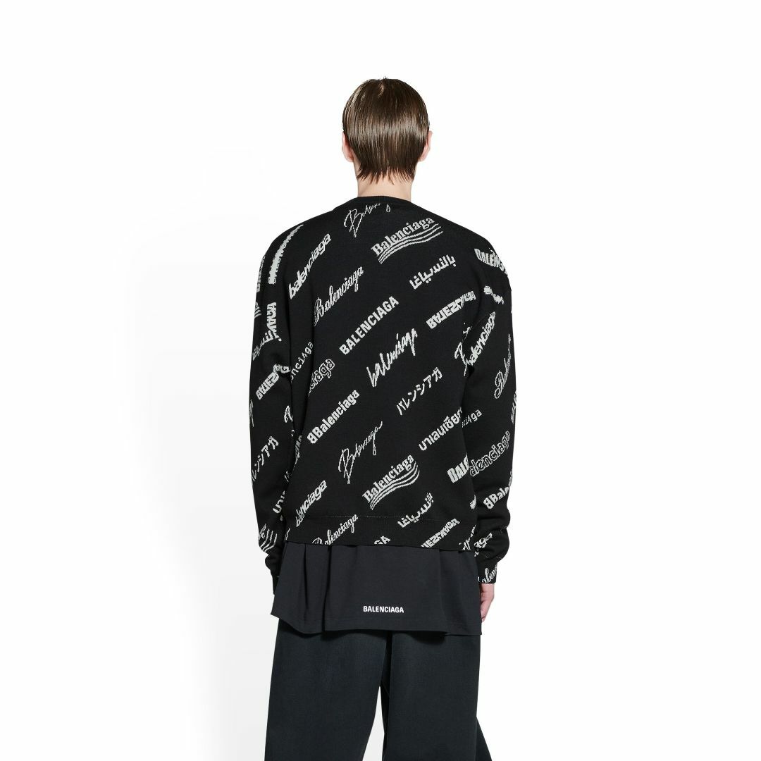 新品 Balenciaga LOGOMANIA ALL OVER 長袖セーター 2