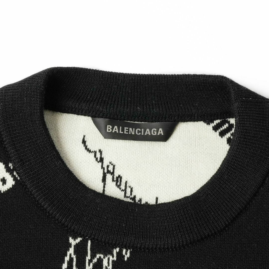 新品 Balenciaga LOGOMANIA ALL OVER 長袖セーター 9