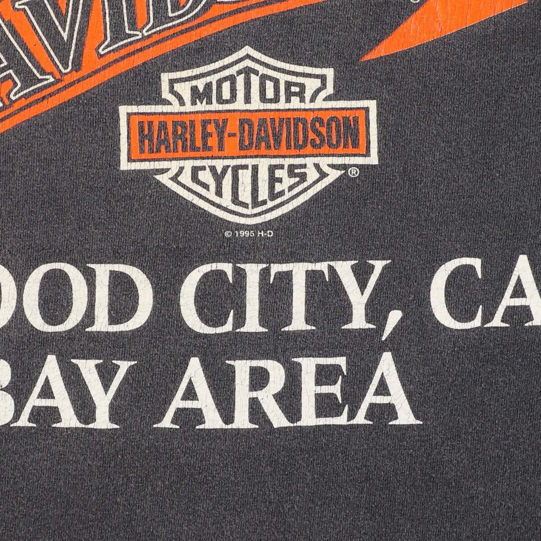 90年代 3D EMBLEM Harley-Davidson ハーレーダビッドソン 両面プリント モーターサイクル バイクTシャツ USA製 メンズXXL ヴィンテージ /eaa325069