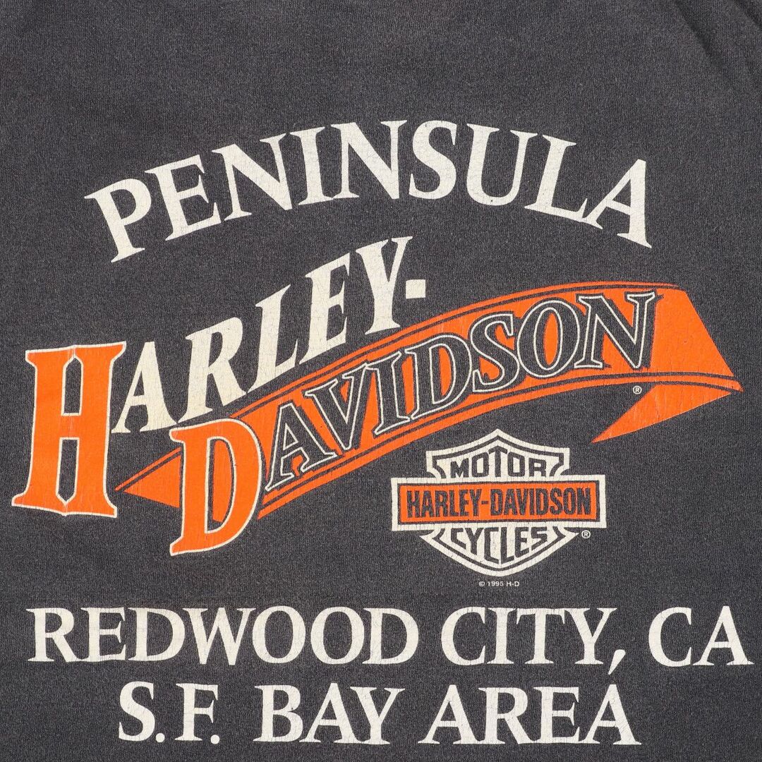 古着 90年代 ハーレーダビッドソン Harley-Davidson 両面プリント モーターサイクル バイクTシャツ USA製 メンズL ヴィンテージ  /eaa361915