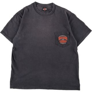 ハーレーダビッドソン(Harley Davidson)の古着 90年代 ハーレーダビッドソン Harley-Davidson 両面プリント モーターサイクル バイクTシャツ USA製 メンズL ヴィンテージ /eaa361915(Tシャツ/カットソー(半袖/袖なし))