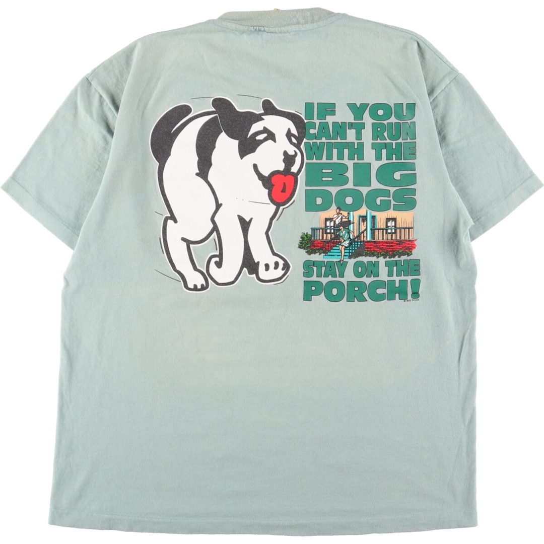 90年代 BIG DOGS プリントTシャツ USA製 メンズXL ヴィンテージ /eaa260341
