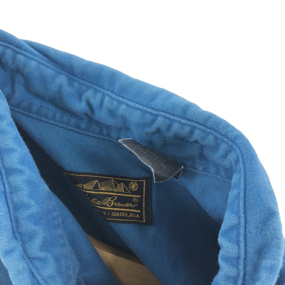 80~90年代 エディーバウアー Eddie Bauer ボタンダウン 長袖 シャモアクロスシャツ メンズXL ヴィンテージ /eaa361352