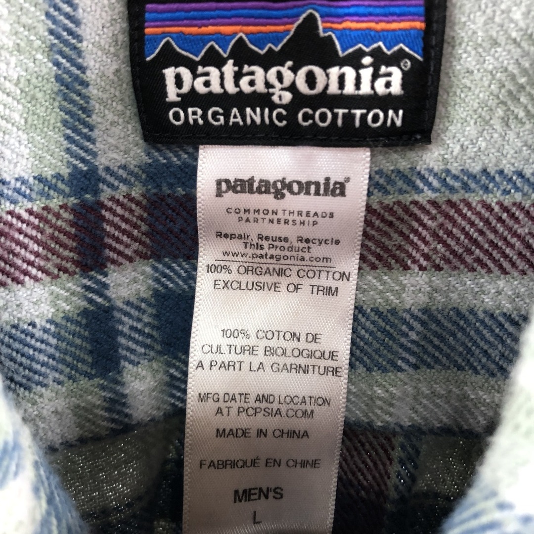 patagonia(パタゴニア)の古着 パタゴニア Patagonia ORGANIC COTTON オーガニックコットン チェック柄 長袖 フランネルシャツ メンズXL /eaa361222 メンズのトップス(シャツ)の商品写真