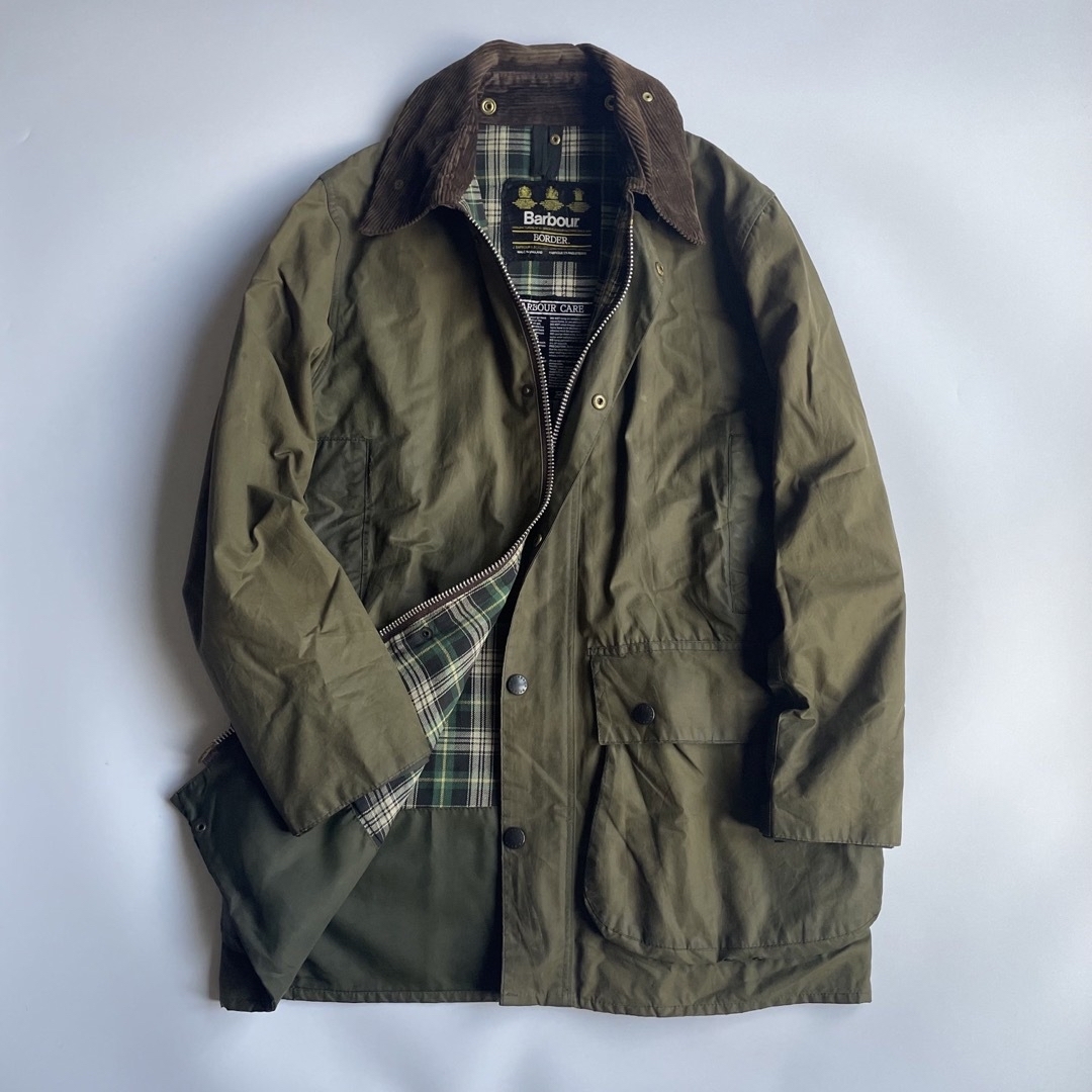 【ビンテージ】 BARBOUR　バブアー　BORDER　オイルドジャケット