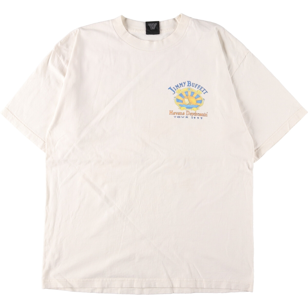 90年代 giant JIMMY BUFFETT ジミーバフェット 両面プリント バンドTシャツ バンT USA製 メンズXL ヴィンテージ /eaa360215