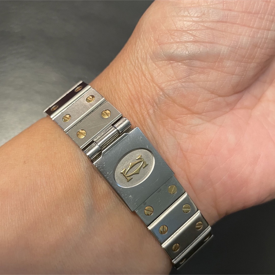 Cartier(カルティエ)のカルティエ　サントス　オクタゴン　自動巻き オートマ　K18YG　時計　ローマン メンズの時計(腕時計(デジタル))の商品写真