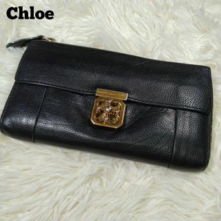 ウィズクロス(Wiz Cloth)のChloe レザー 長財布 ブラック(財布)