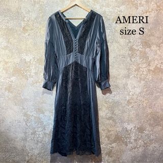 アメリヴィンテージ(Ameri VINTAGE)のAMERI アメリ レース 長袖ワンピース シアーワンピース(ロングワンピース/マキシワンピース)