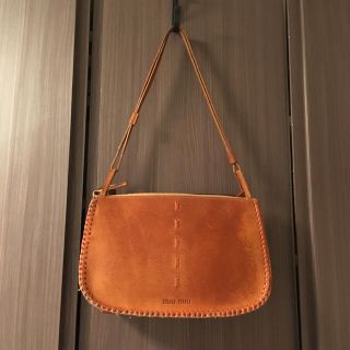 ミュウミュウ(miumiu)のmiumiu 本革バッグ ミュウミュウ バック キャメル アンティーク(ハンドバッグ)