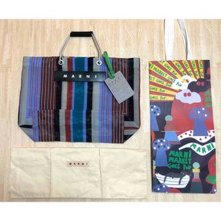 マルニ(Marni)のマルニカフェ  トートバッグ　ストライプ(トートバッグ)