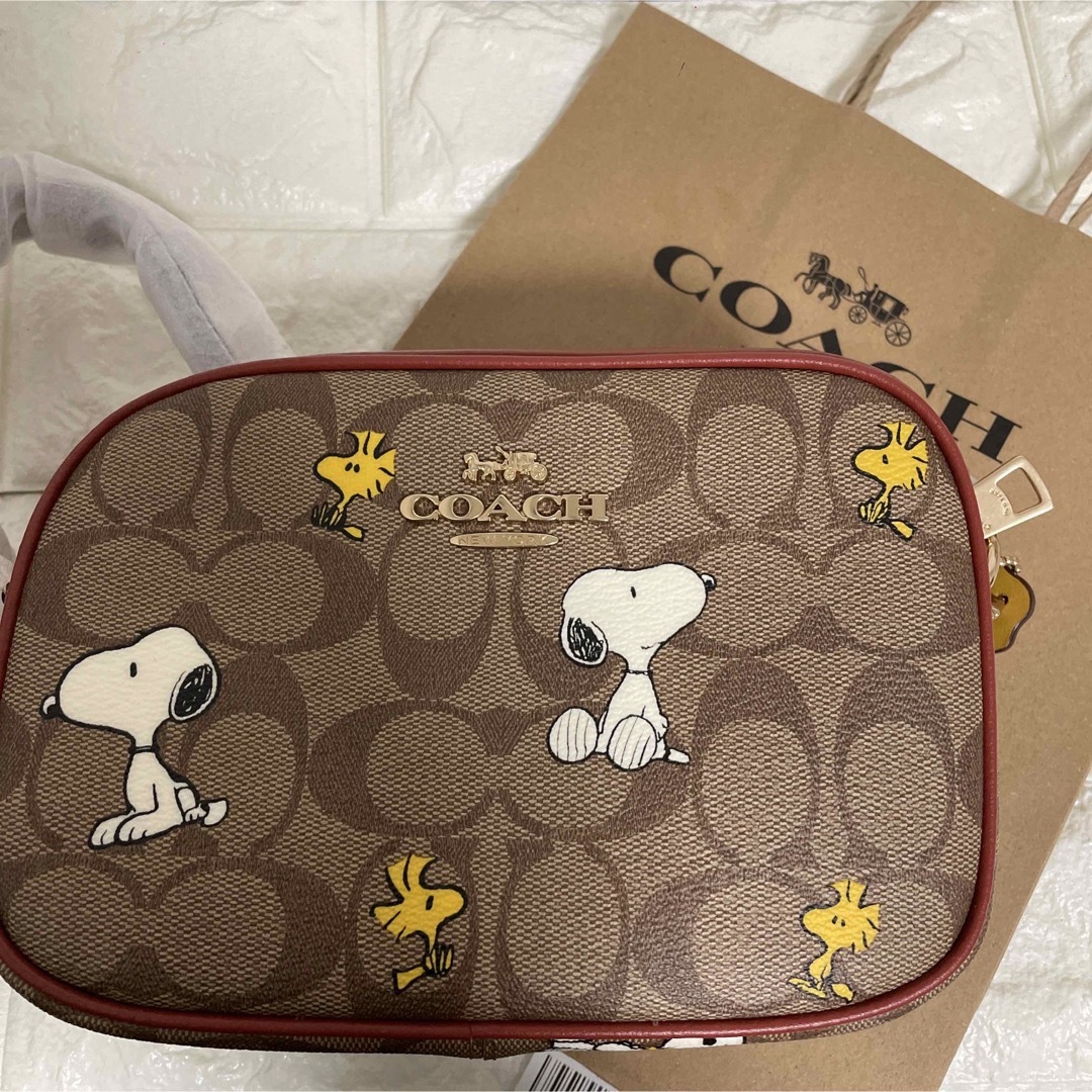 5年保証』 【COACH X PEANUTS】ミニショルダーバッグ・シグネチャー