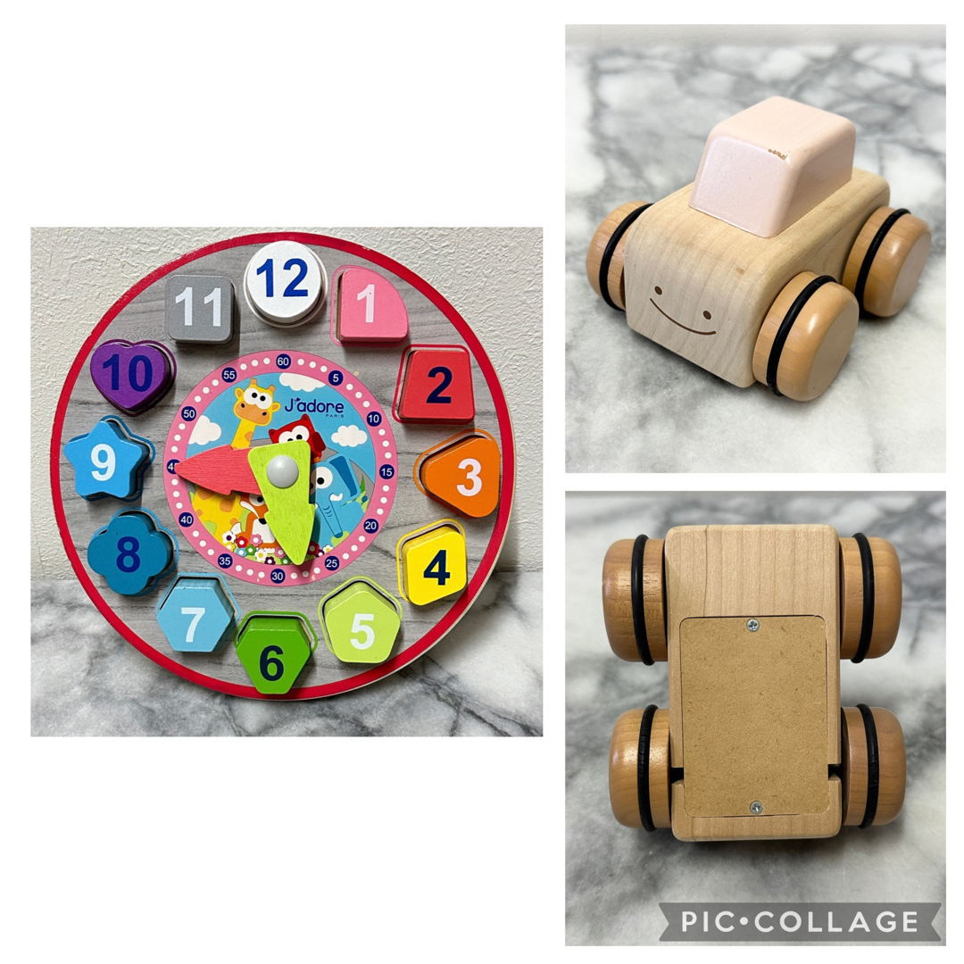 【専用】木製玩具　パステルカラー　１０点セット　スロープ キッズ/ベビー/マタニティのおもちゃ(知育玩具)の商品写真