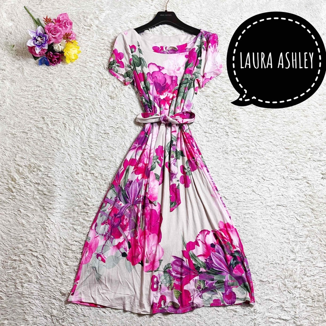 Laura Ashley ワインレッド　パーティードレス　ワンピース