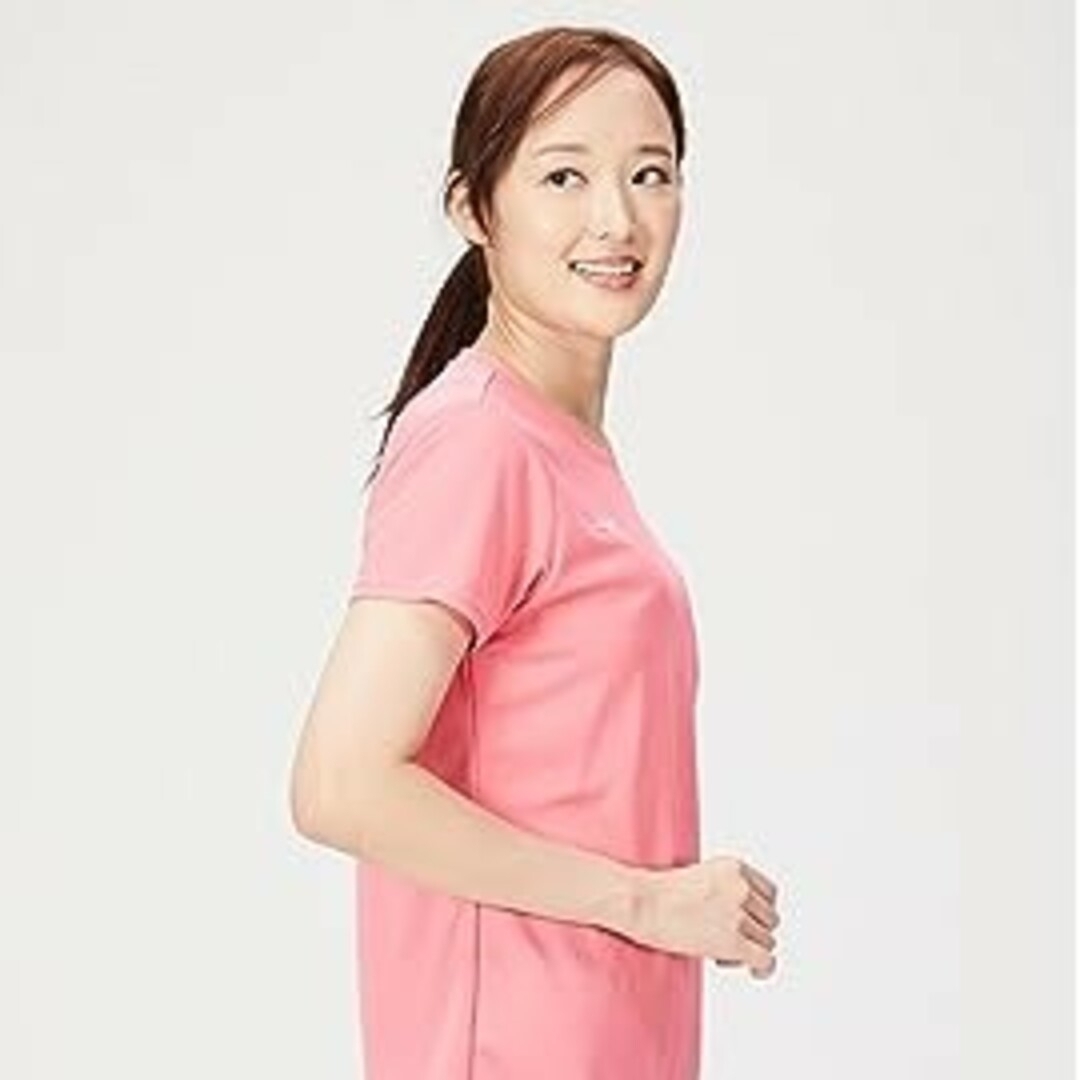 MIZUNO(ミズノ)のMIZUNO　トレーニングウェア ナビドライ 吸汗速乾Tシャツ　ピンク レディースのトップス(Tシャツ(半袖/袖なし))の商品写真