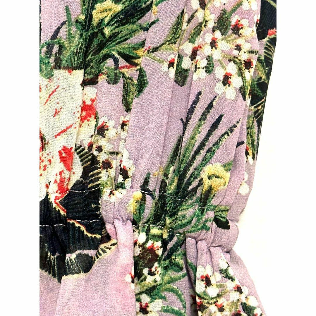 w closet(ダブルクローゼット)の★wcloset 　ラベンダー　花柄　ノースリーブワンピース レディースのワンピース(ロングワンピース/マキシワンピース)の商品写真