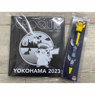 ポケモン(ポケモン)のWCS 2023 横浜 ピカチュウボールペン フロッキーブック 2点セット(キャラクターグッズ)