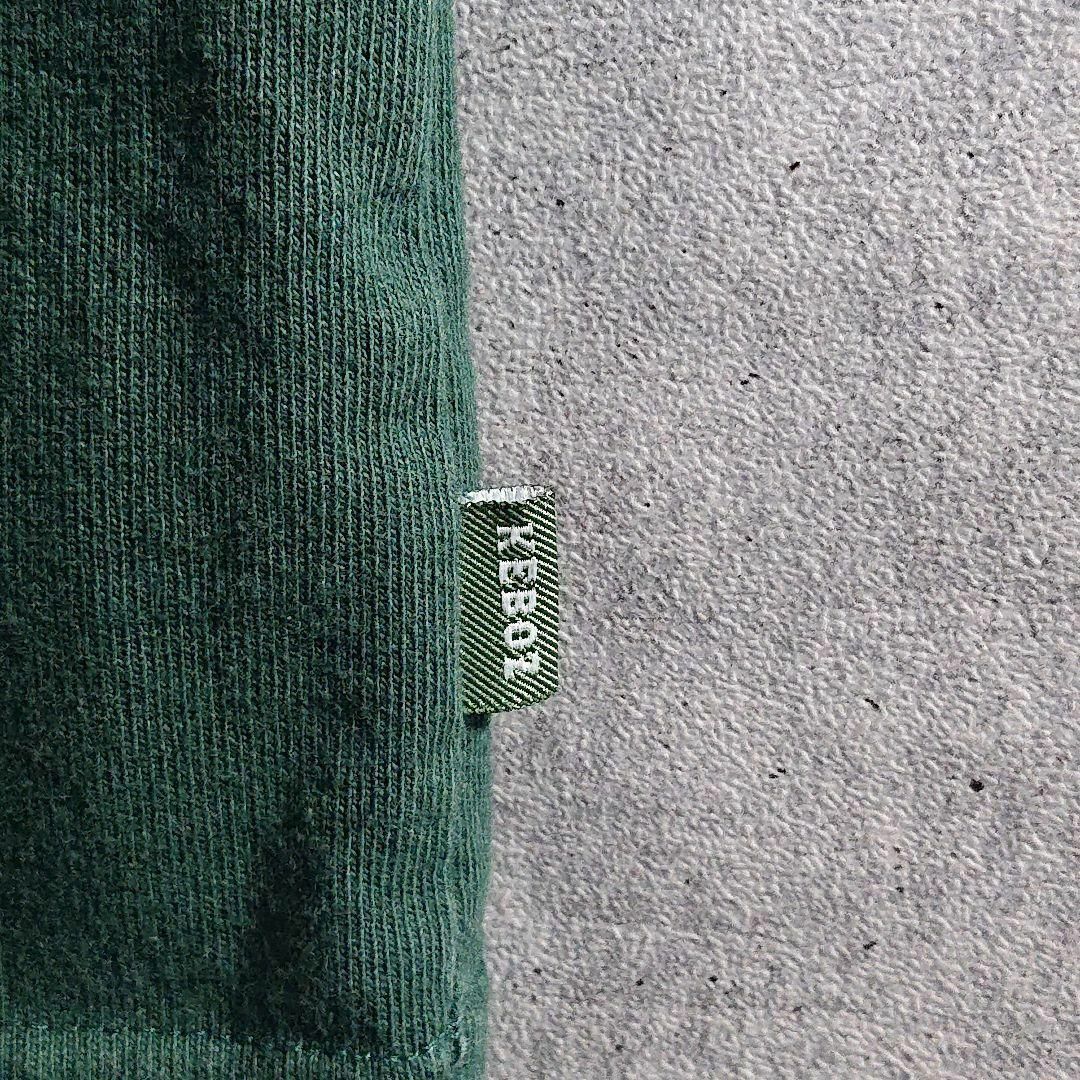 【ケボズ】センター 刺繍ロゴ ビッグシルエット 半袖 Tシャツ 緑 2XL