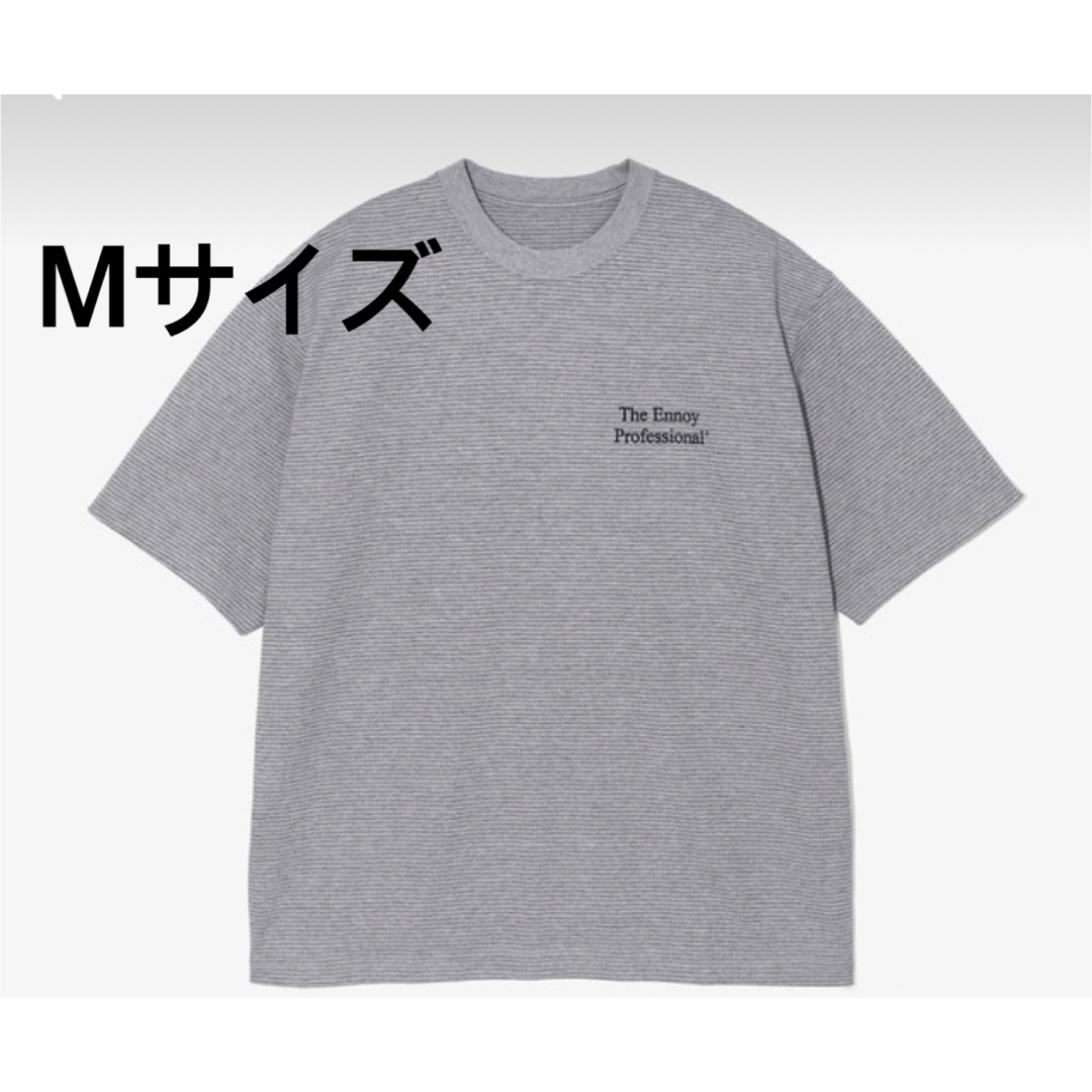 Tシャツ/カットソー(半袖/袖なし)ennoy S/S Boder T-Shirt GRAY × BLACK M