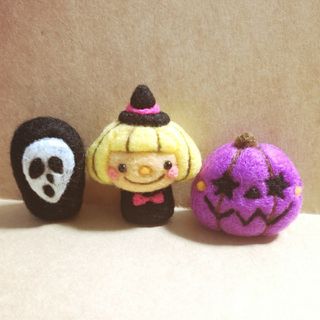 羊毛フェルト・ハロウィンセット🎃(インテリア雑貨)