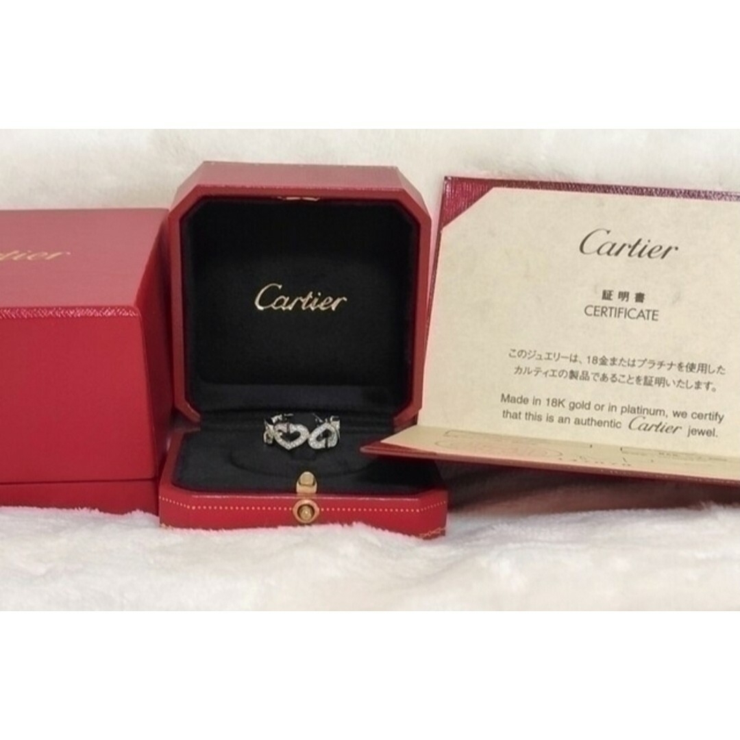 指輪Cartier ｃハート リング  オールダイヤ  k18  WG   指輪