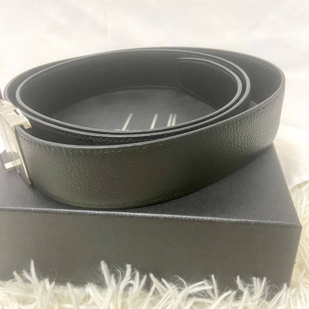 【美品】ダンヒル dunhill リバーシブル ベルト 革 ブラック