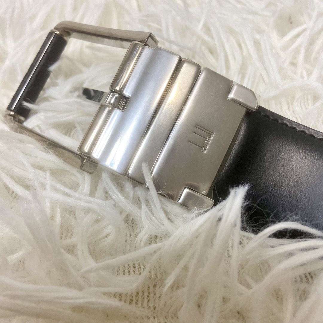 【美品】ダンヒル dunhill リバーシブル ベルト 革 ブラック