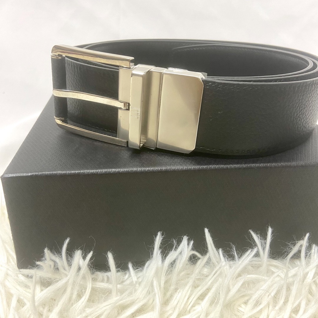 【美品】ダンヒル dunhill リバーシブル ベルト 革 ブラック
