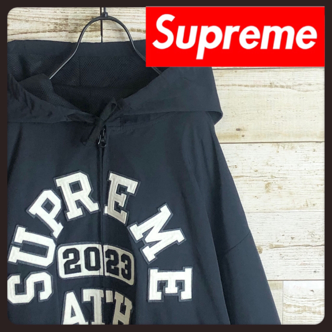 即完売 Supreme シュプリーム ビック刺繍ロゴ入り ナイロンパーカー