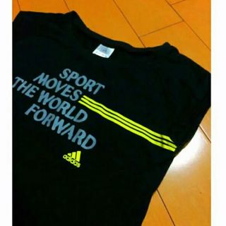 アディダス(adidas)のadidasブラックソデナシコットンT(Tシャツ(半袖/袖なし))