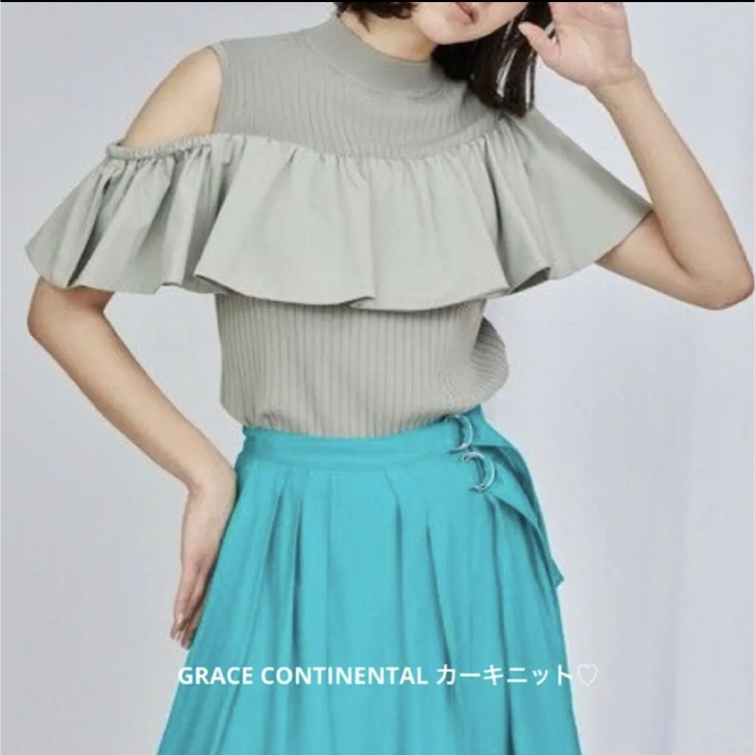 【GRACE CONTINENTAL】カーキニット♡